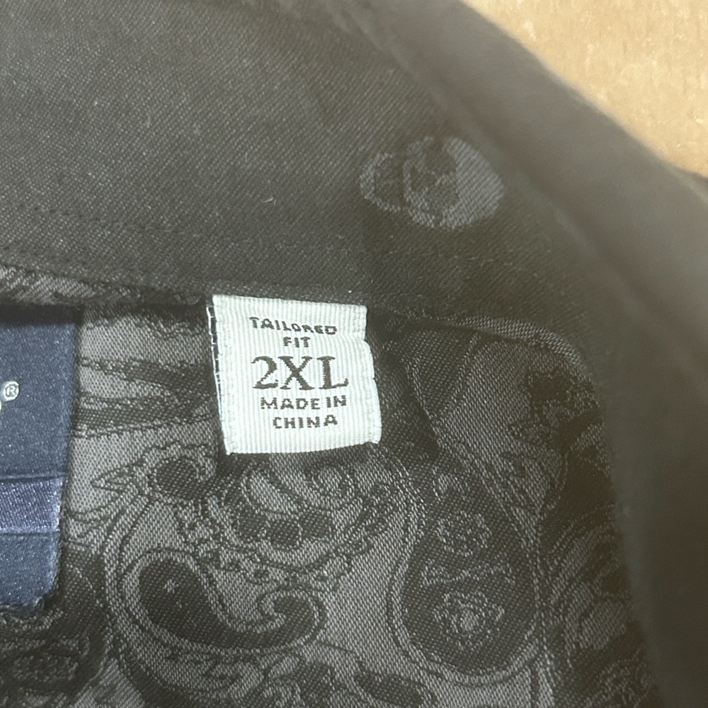 Robert Graham mens skull Pattern button up black Shirt Size 2XL Taylored fit fun - Picture 3 of 16